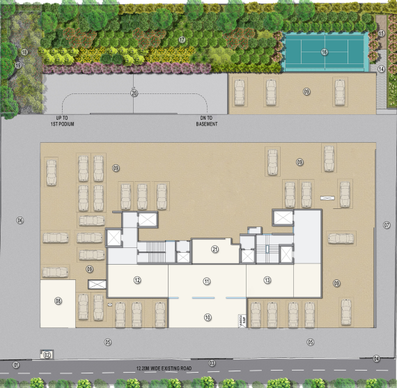 Luxury Floor Plan Aerial View – Kolte Patil Serenova Andheri West, Four Bungalows Versova