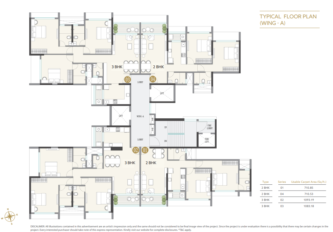 Luxury Floor Plan Aerial View – Kolte Patil Serenova Andheri West, Four Bungalows Versova