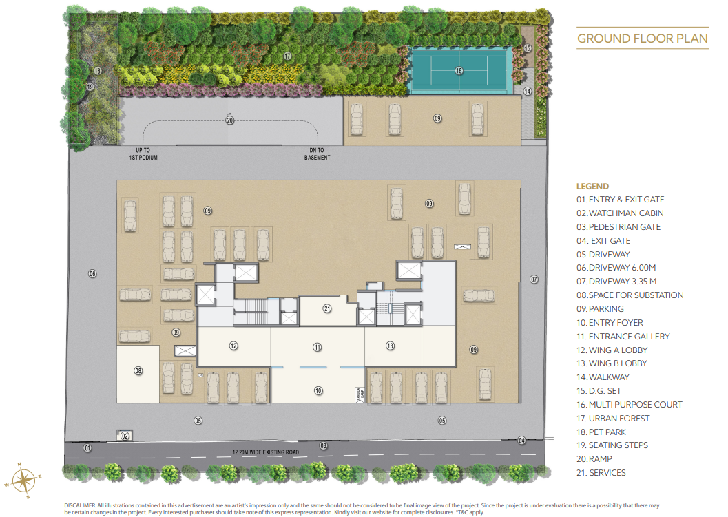 Luxury Floor Plan Aerial View – Kolte Patil Serenova Andheri West, Four Bungalows Versova