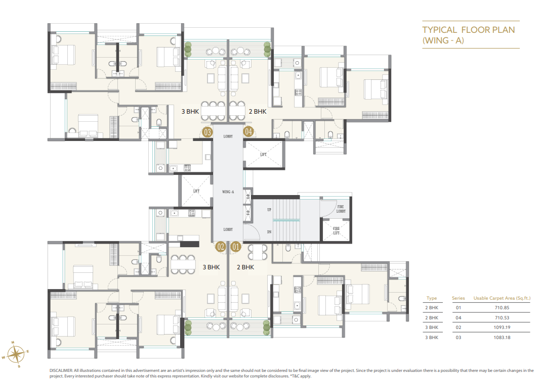 Luxury Floor Plan Aerial View – Kolte Patil Serenova Andheri West, Four Bungalows Versova