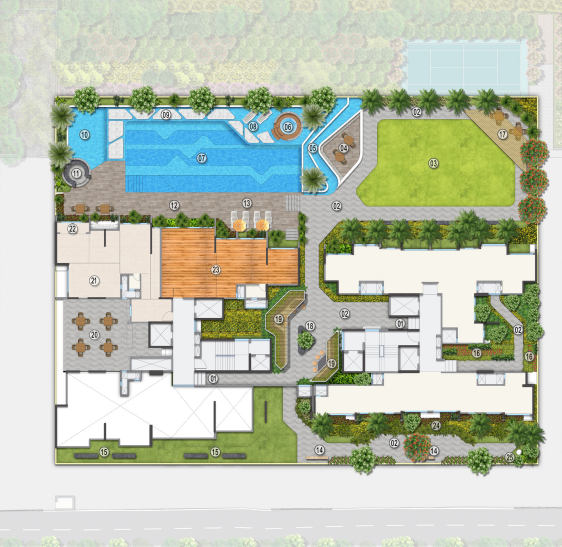 Luxury Floor Plan Aerial View – Kolte Patil Serenova Andheri West, Four Bungalows Versova