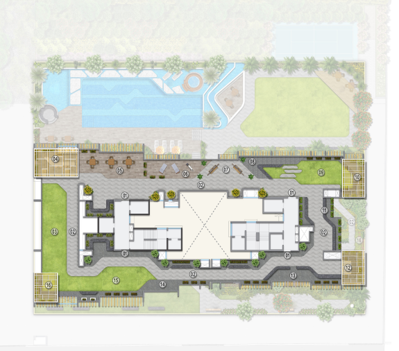 Luxury Floor Plan Aerial View – Kolte Patil Serenova Andheri West, Four Bungalows Versova