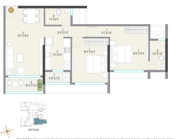 Luxury Floor Plan Aerial View – Kolte Patil Serenova Andheri West, Four Bungalows Versova