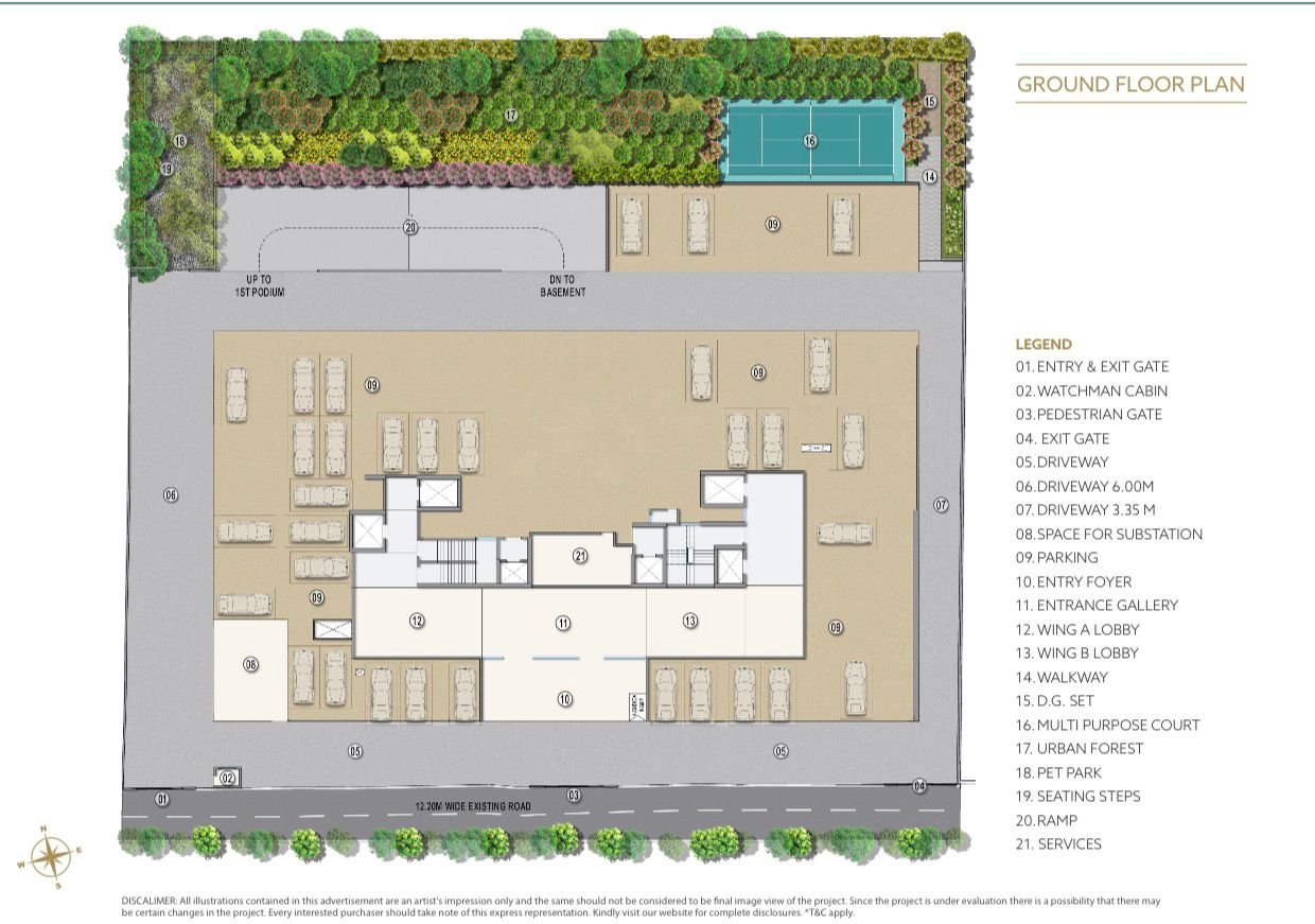 Luxury Floor Plan Aerial View – Kolte Patil Serenova Andheri West, Four Bungalows Versova